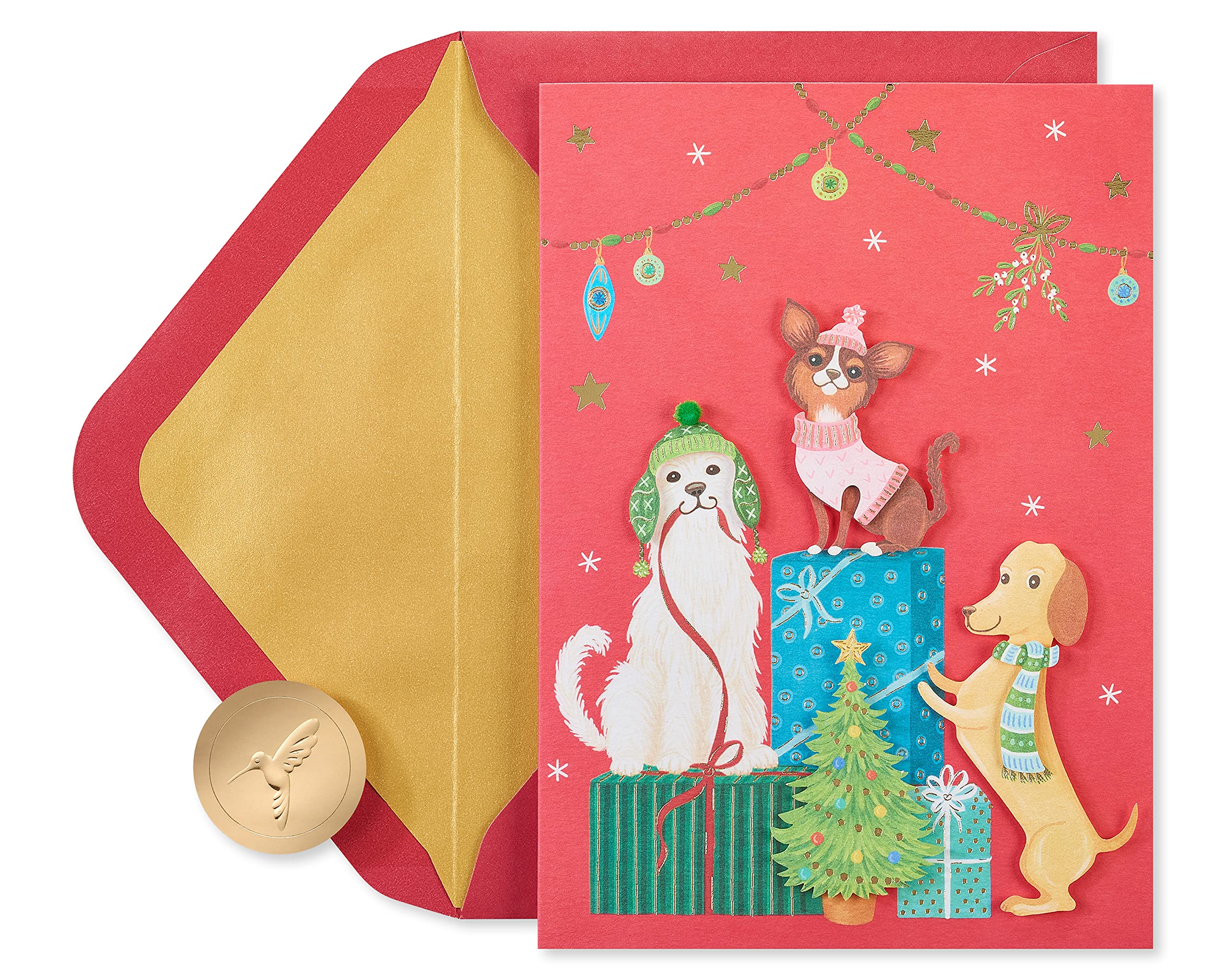 Papyrus Dog Christmas Cards Boxed with Envelopes, 'Tis the Season (8-Count)