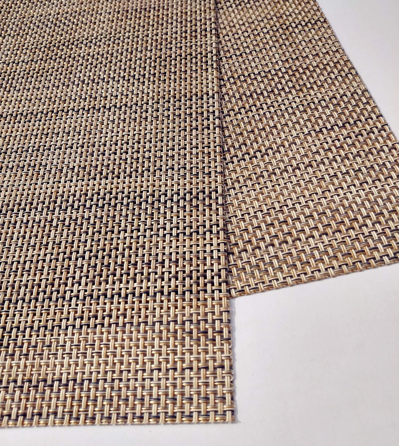 WANGCHAO Placemats Set of 8 Heat Insulation Stain Resistant Placemat for Dining Table Durable Crossweave Woven Vinyl Kitchen Table Mats Placemat (Linen, Set of 8): Home & Kitchen