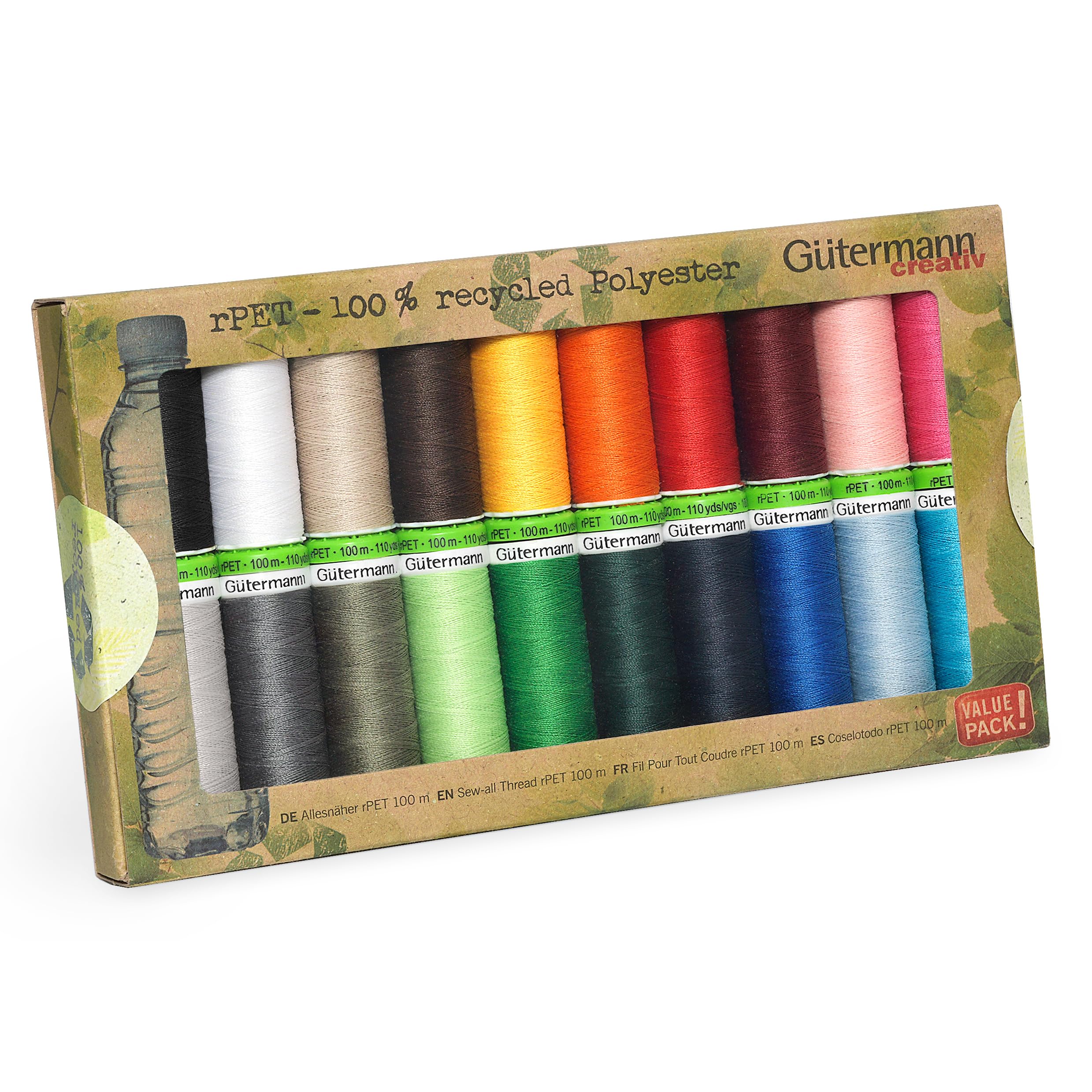 Gütermann creativ Sewing thread set rPET with 20 spools Sew-all Thread 100 m
