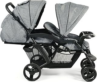 CHIC 4 BABY 273 34 Geschwisterwagen Doppio, Jeans blau/grau