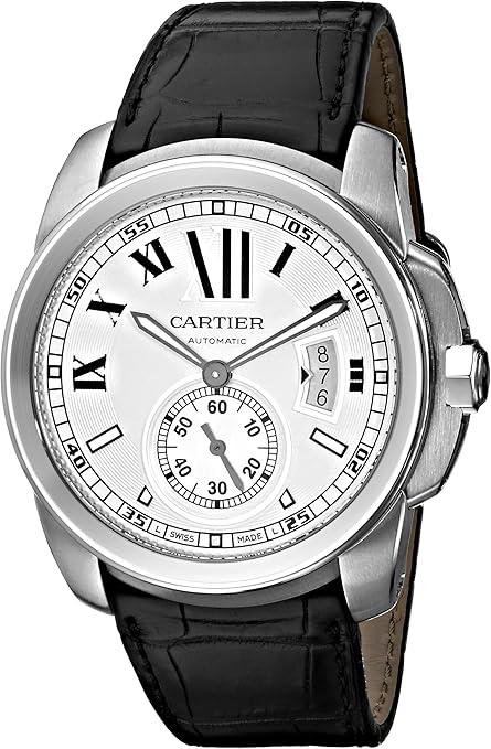 Cartier Men's W7100037 De Cartier Leather Strap Watch: Amazon.co.uk: Watches