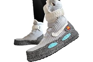 Back to the Future Marty McFly-inspired Crochet Air Mag Sneaker Knitted Slippers, Custom Flying Time Travel Nostalgic Movie 8