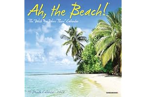 Willow Creek Press Ah The Beach! Monthly Mini 2024 Wall Calendar (7" x 7")