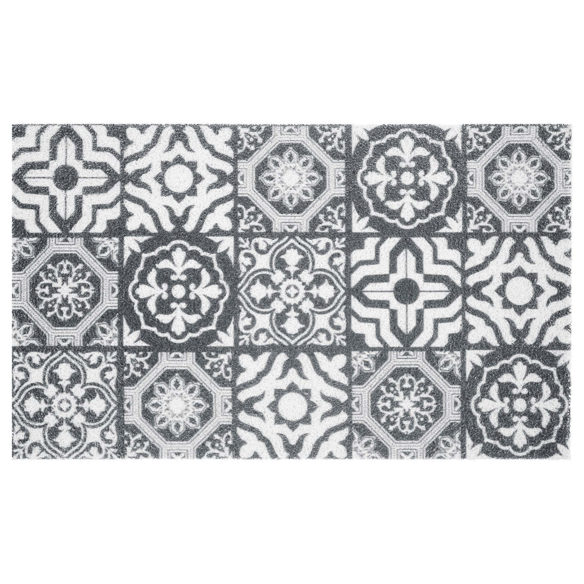 Douceur d'Intérieur Déco Tapis LISBONNE Rectangular Entrance Mat, PVC, Multi-Colour, 75 x 45 cm
