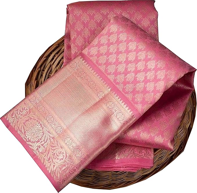 Banarasi Silk Saree For Women's With Blouse Piece