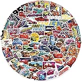 100PCS Disney Cartoon Movie Cars Stickers for Kids,Vinyl Waterproof Princess Decal for Water Bottle Laptop Toy Sticker for DIY Decorate Bumper Phone Hard Hat Kids Teens Gifts (CAR)