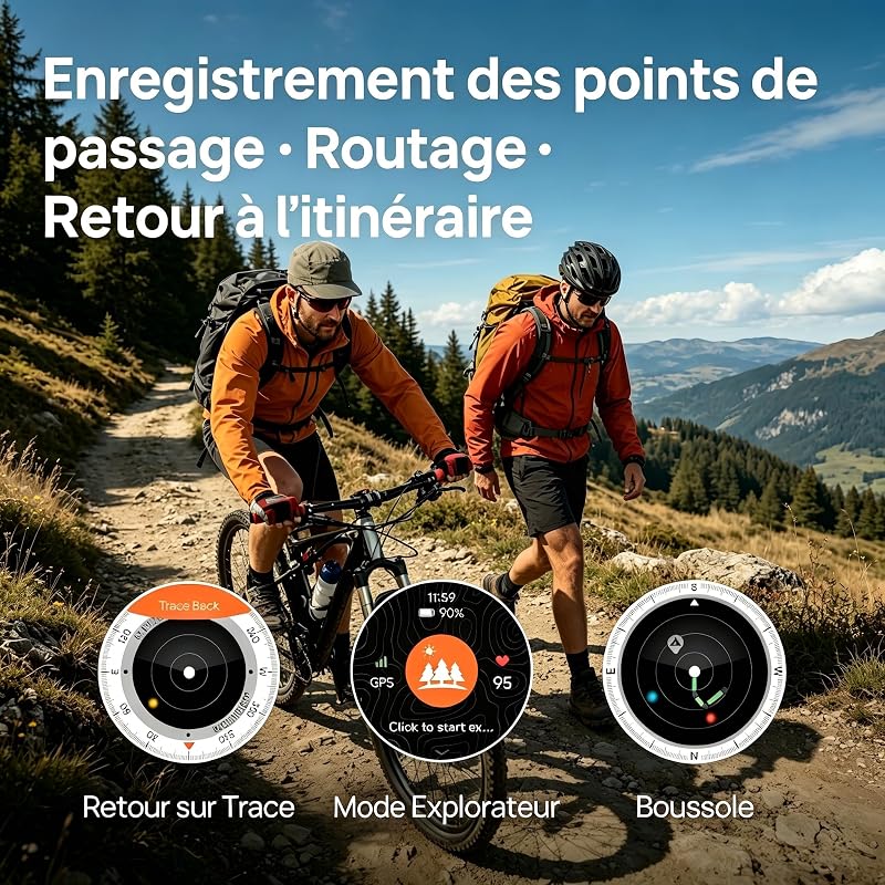GS Explorer S Montre Connectée Homme, GPS, Corps Militaire& 10ATM — photo 5 sur 8
