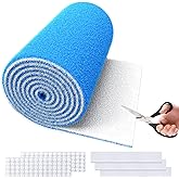 MAXTBEE MERV 8 Air Vent Filters, 14" x 140"Cut to Fit Air Filter Material (80+ Filters),Electrostatic Triple Vent Filter for Floor, Ceiling, HVAC & RV Vents, Includes 48 Adhesive Hook Tape