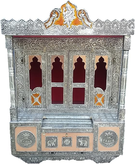 Amazon Com Dinesh Artesanal Oxidado Ghar Pooja Mandir Home Kitchen