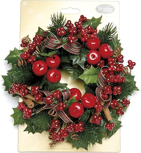 Addobbi Natalizi Amazon.Festive Addobbo Natalizio Per Tavolo Candela Con Bastoncini In Cannella Colore Tartan Rosso Amazon It Casa E Cucina