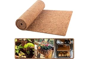 Coco Liner Roll, 16 x 160 Inch Coconut Fiber Liners for Planter Window Box Flower Basket, Natural Coco Coir Sheet Coco Mats f