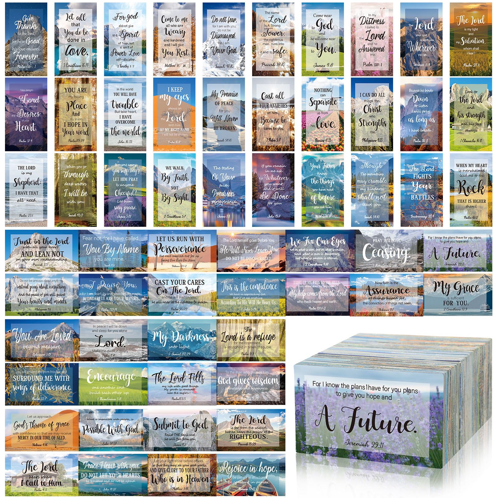 Photo 1 of Estune 230 Pcs Bible Verse Cards with Full Scripture Bulk Mini Prayer Cards Women Men with Assorted Motivational Inspirational Gospels Quote Bulk for Friend Religious Christian Gift(Vintage Style)