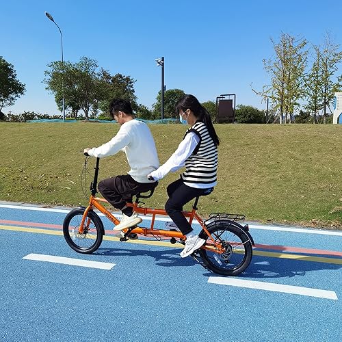 WEEROCK 20 Inch Foldable Tandem Bike for Adults with Seater