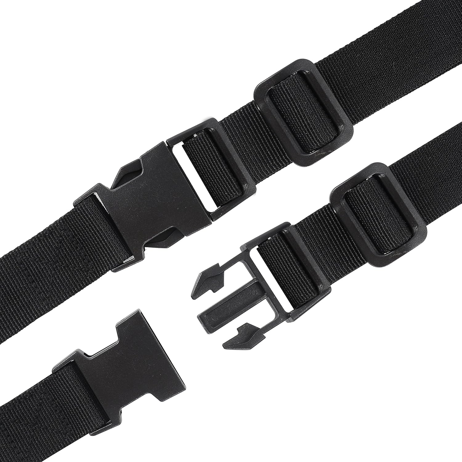 Wisdompro Luggage Straps, 2 Pack Heavy Duty Utility Webbing Strap Adjustable for Backpacking Camping, Hiking - Image 4