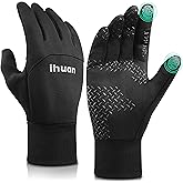 ihuan Winter Waterproof Gloves for Men Women Warm Running Cycling Snow Ski Gloves for Cold Weather, Thermal Windproof Material and Touch Screen Finger for Driving Snowboarding
