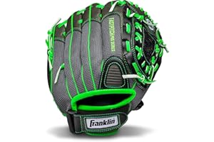Franklin Sports Girls Softball Gloves - Women's Windmill Fastpitch + Slowpitch Softball Glove - Pink + Green Mitts - Right + 