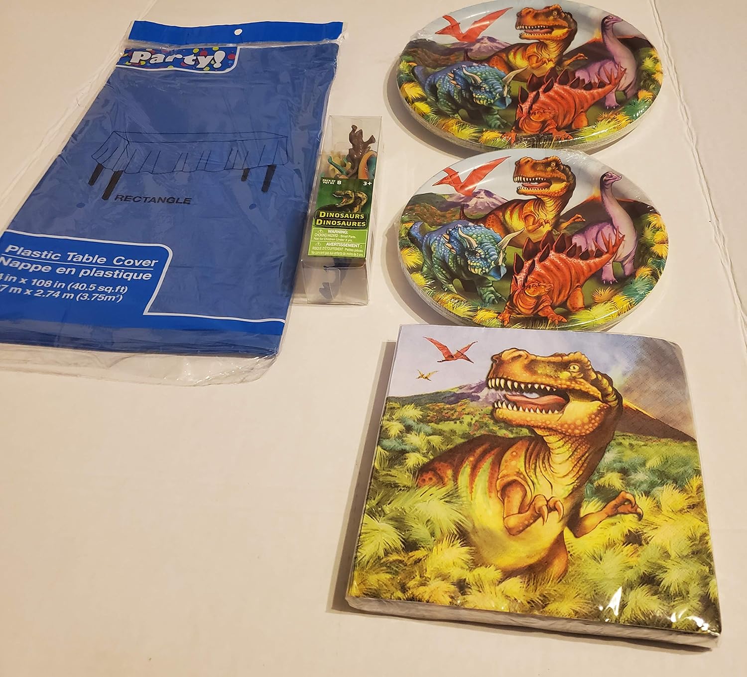 Acy Dinosaurs Party Kit 1 Blue Table Cloth 54in108in 1 ct Napkin 1 ct Cake Plate 1 18ct Dinner Plate Bonus 1 Pack Of 8ct Dinosaurs Toys Games Party Tableware Agtcorp Com