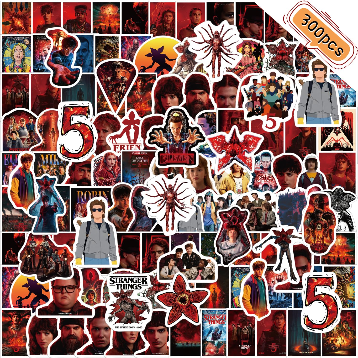 300pcs Stickers, Premium Vinyl Waterproof Decals for Laptop, Phone, Water Bottle, Journal - Collectible Art Stickers for Fans, Teens.