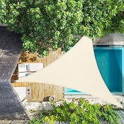 Lulu Home 16'x16'x16' Triangle Sun Shade Sail, UV