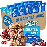 Cooper Street Blueberry Pomegranate Soft Baked Granola Bars, 2oz, 10ct | Chewy Breakfast or Lunchbreak Big Granola Bars w/ Oat, Grain, Seed &amp; Real Fruit, Good Source of Fiber, Nut, Dairy &amp; Soy Free