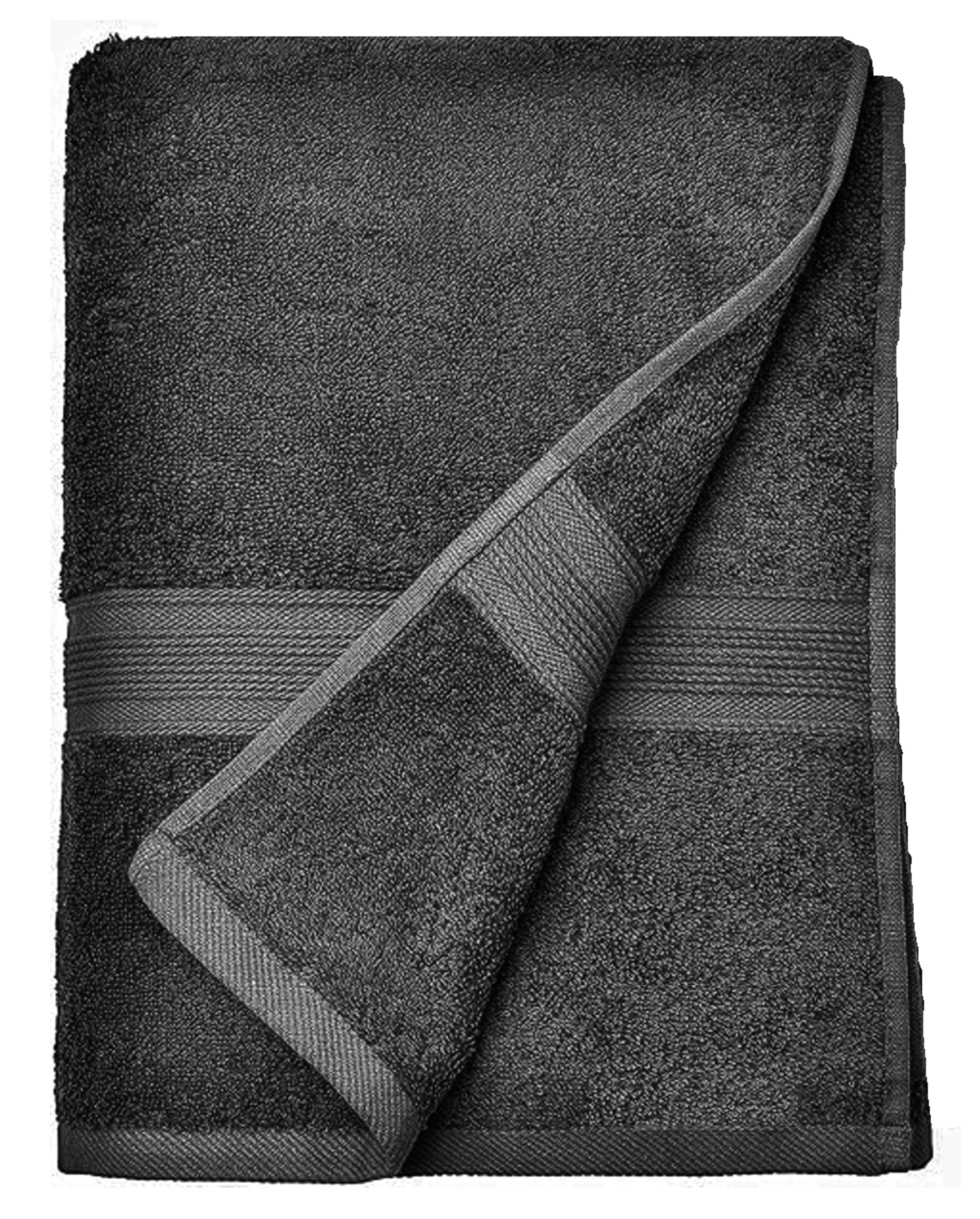 Luxurious Extra Large Jumbo Bath Sheet | Set of 1 and 2 – 100% Egyptian Cotton | Super Soft Highly Absorbent Quick Dry | 700-GSM, 100 x 200 cm Towels (Charcoal Grey, 1)