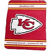 Logo Brands Pro Football Classic Fleece Throw Blanket - 50" x 60" (Kansas City - Chiefs)