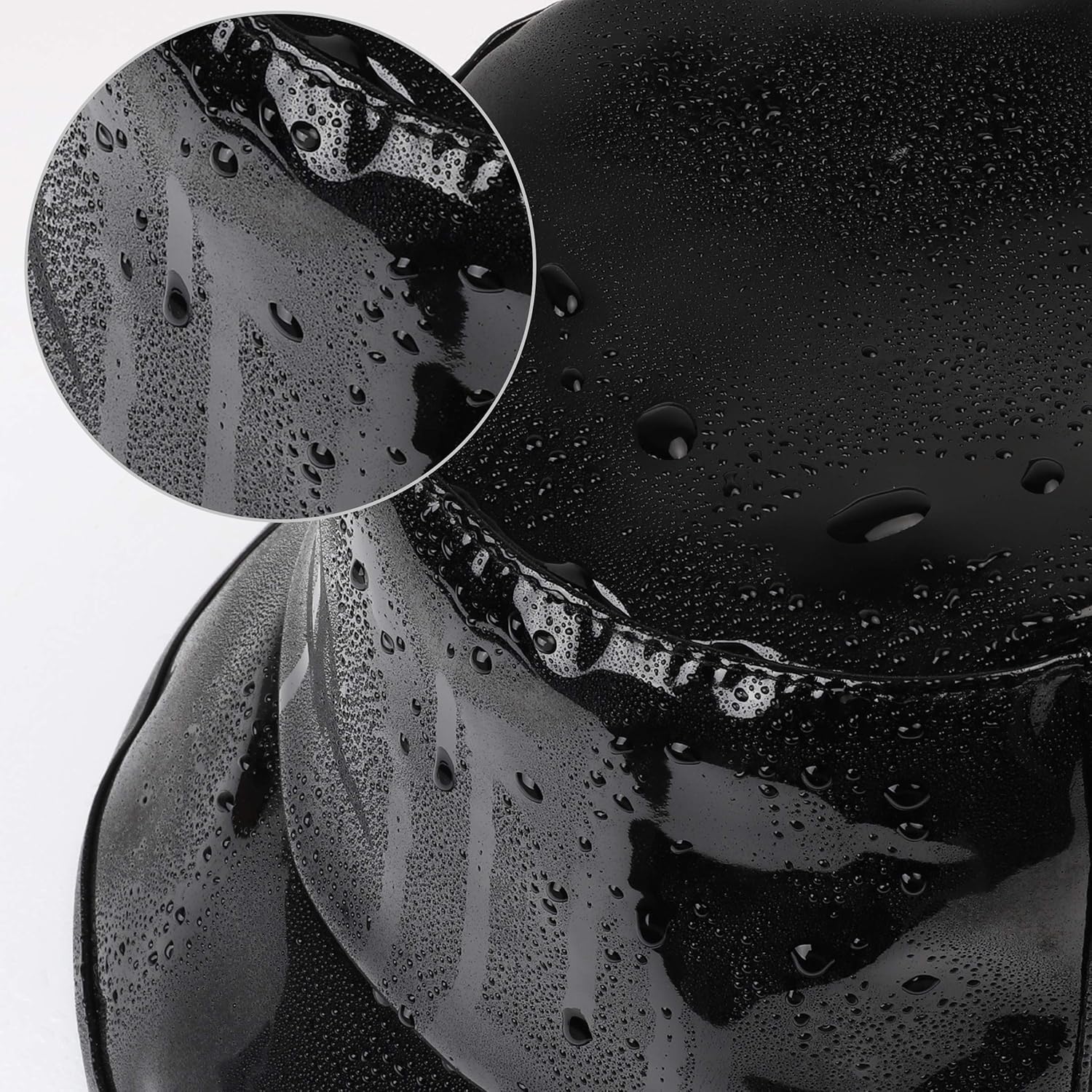 Women's Rain Hats Waterproof Rain Hat Wide Brim Bucket Hat Rain Cap Foldable and Portable, Easy to Carry (Black) at  Women’s Clothing store