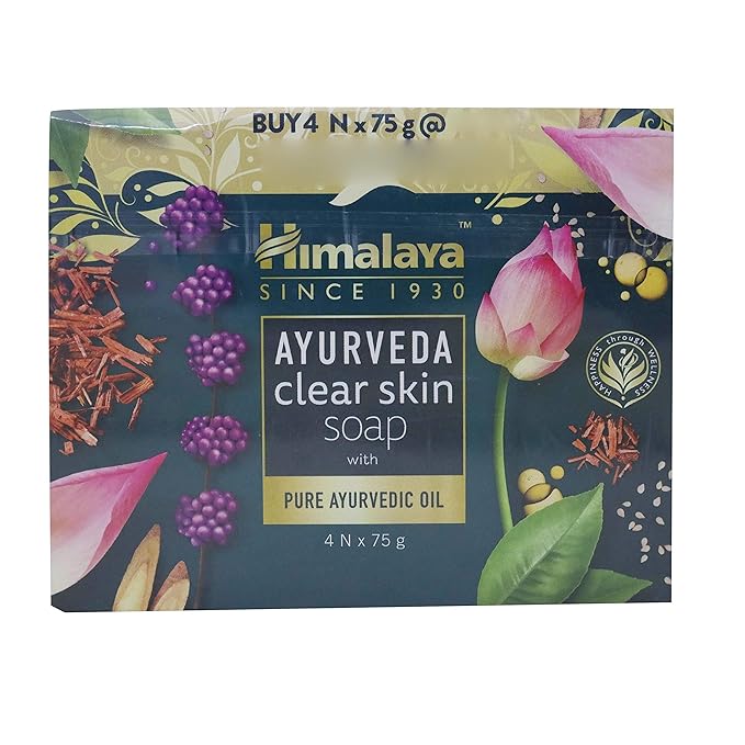 Buy Himalaya Ayurveda Clear Skin Soap, 75g (Pack of 4) Online at Low