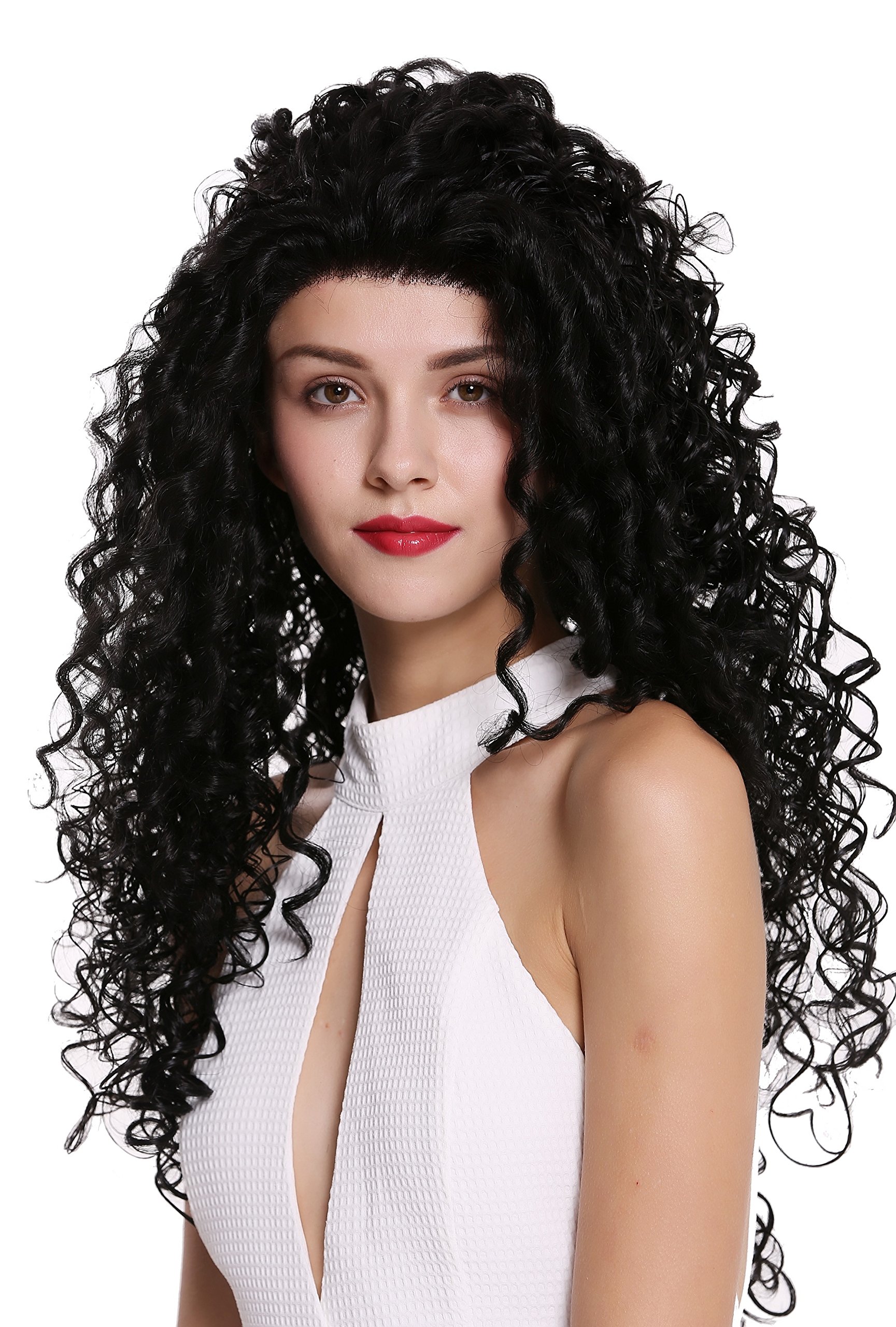 WIG ME UP - LL006-LF-1B Quality women's wig lace front bushy curls Brazil Latina black lady