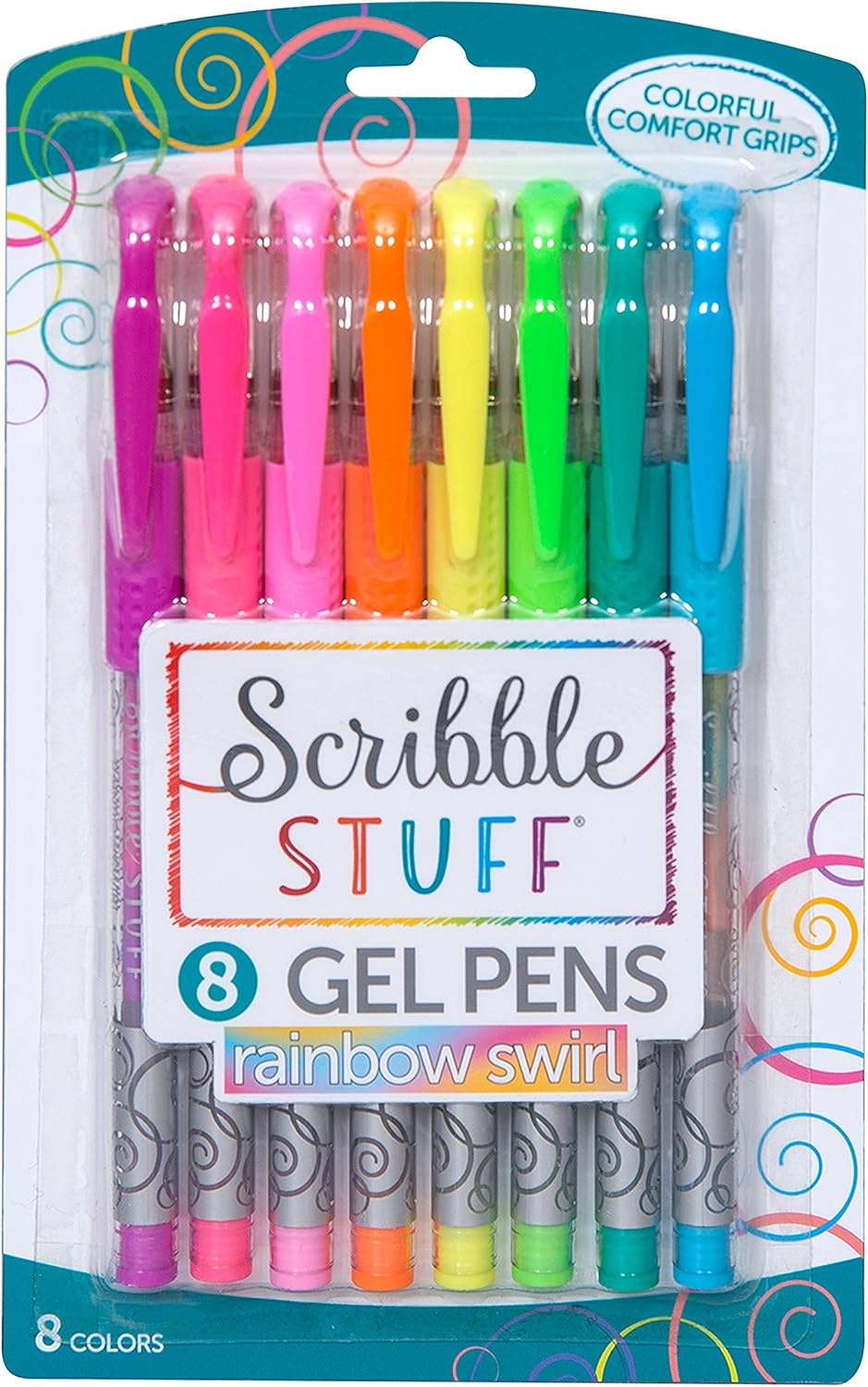 Write Dudes Scribble Stuff Neon Super Gel Pens, 5 Count