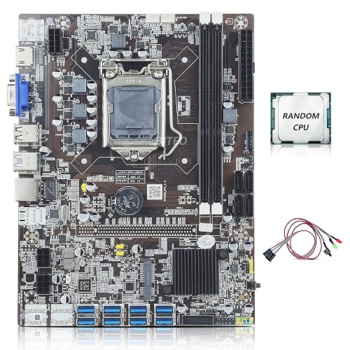 B75 Mining Motherboard with User Manual Support 1660/580 GPU 8 USB 3.0 ...