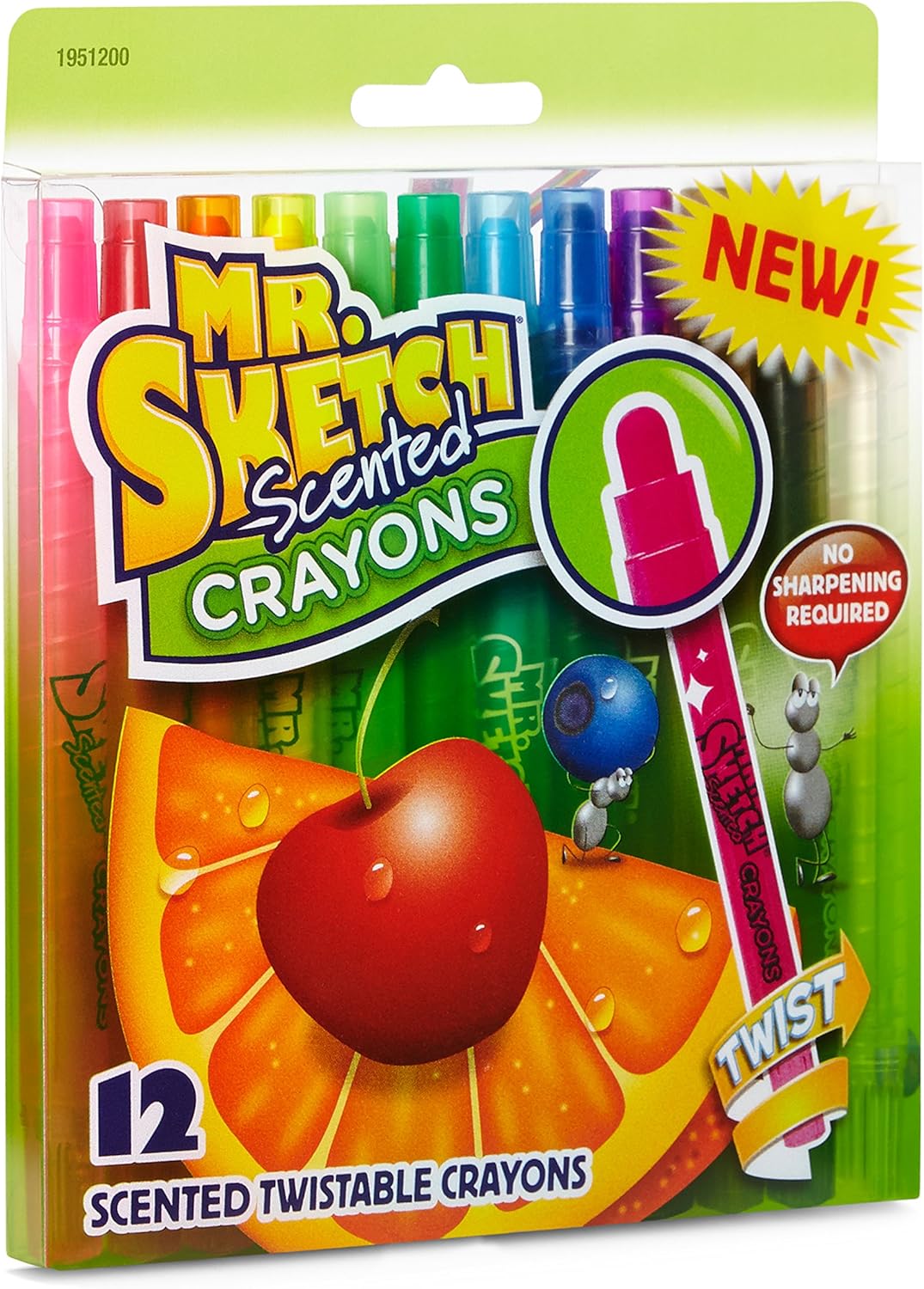 Mr. Sketch 1951200 Scented Twistable Crayons, Assorted Colors, 12-Count, Blue