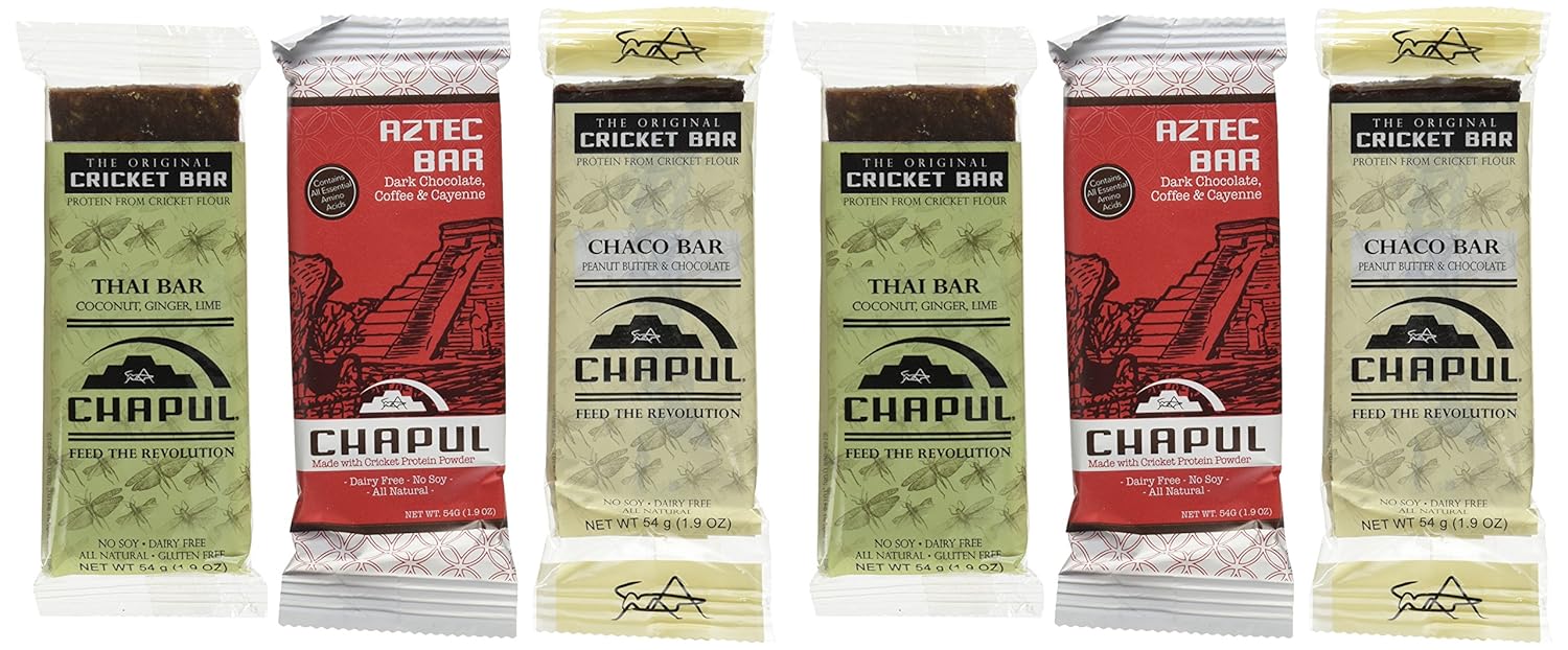 Chapul Cricket Energy Bars (Sampler, 6 Pack)