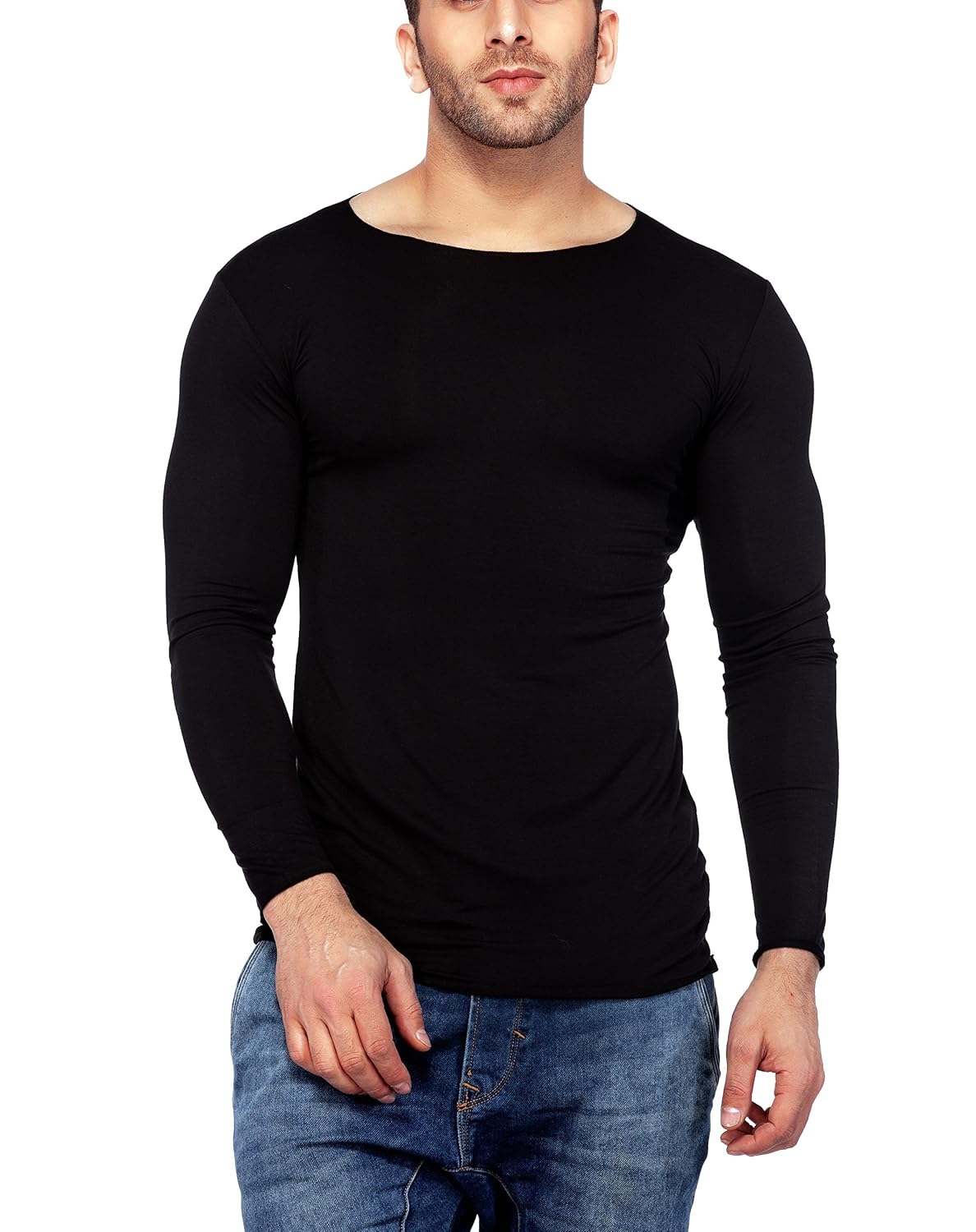 tinted men's viscose t-shirt (pack of 1) (tj102vf_navy blue_medium)