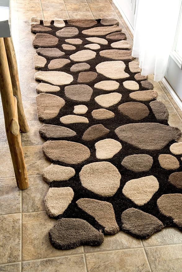 nuLOOM Pebbles Hand Tufted Wool Runner Rug, 2' 6" x 8