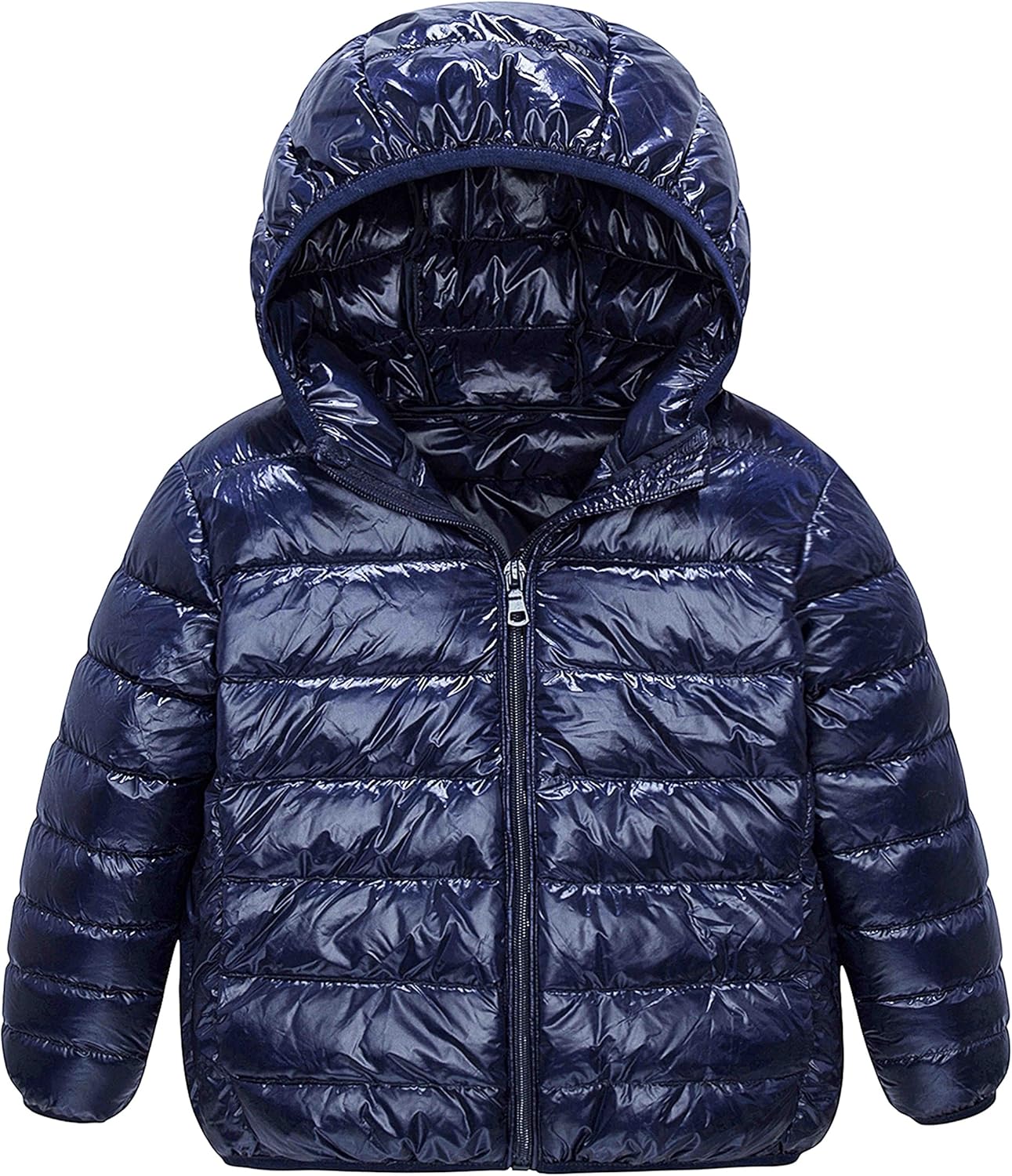 IKALI Kids Packable Down Coat, Lightweight Hooded Puffer Winter Jacket