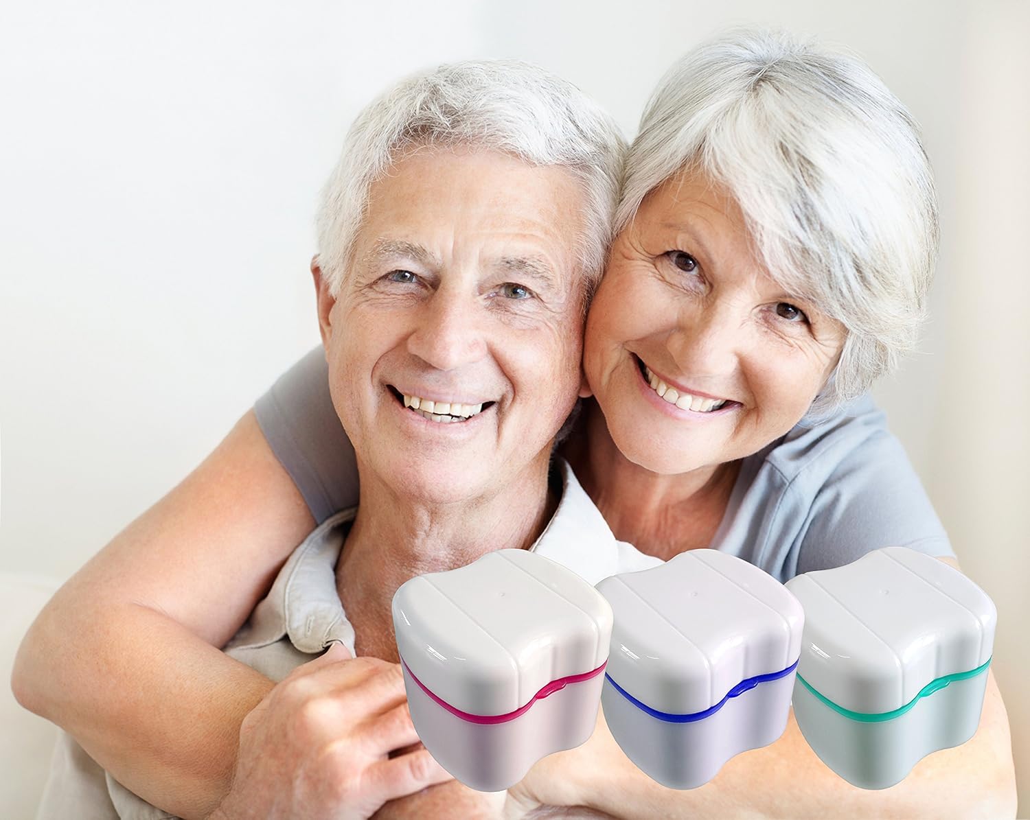 Strong Denture Box with Simple Retrieval Tab, Perfect To Safe Guard Dentures and Valuables, Easy To Open, Store and Retrieve (True Blue): Home & Kitchen