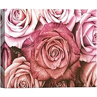 SIGNWIN Canvas Wall Art A Bouquet of Blush Pink and Violet Bloom Roses Floral Flower Photography Modern Art Romantics Closeup Relax/Calm Duotone for Living Room, Bedroom, Office - 12x18 inches