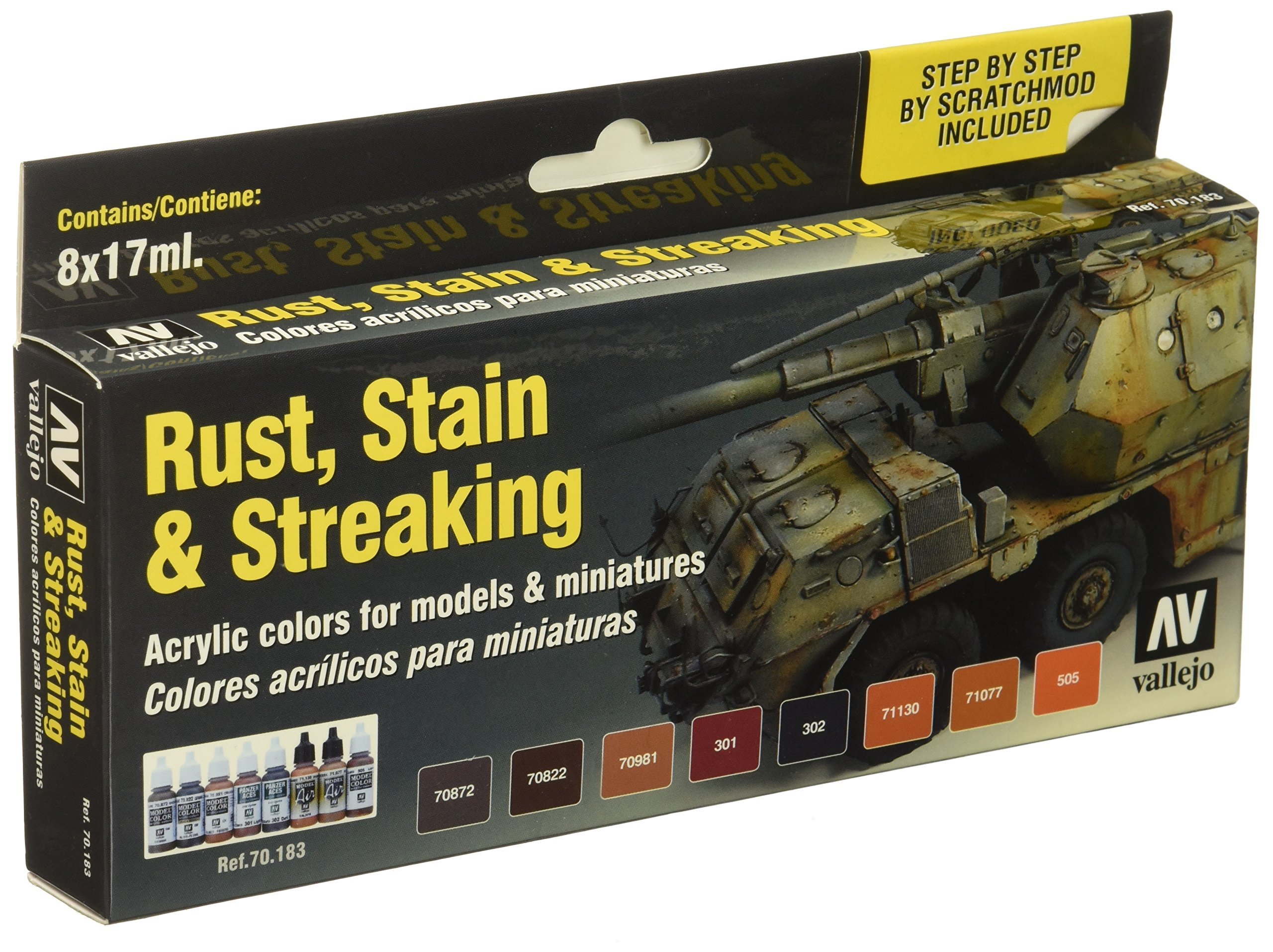 Vallejo Rust, Stain and Streaking Set Paint Set Buy Online in United