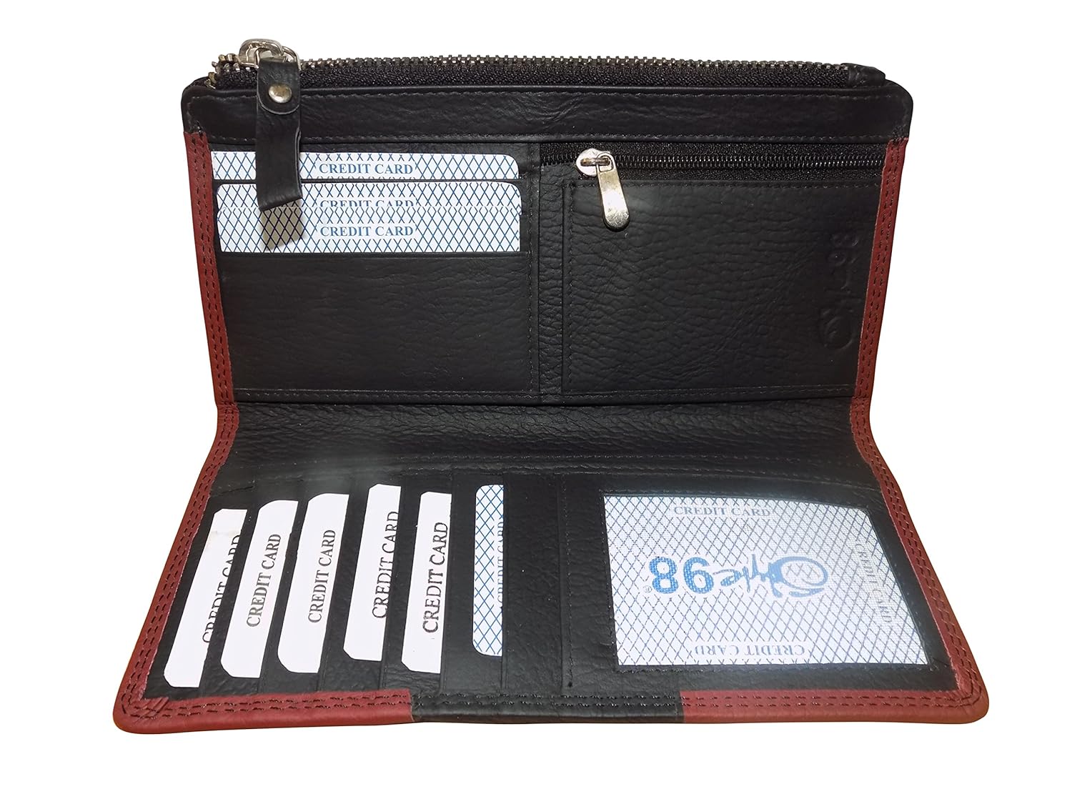 style98 black-red women's wallet