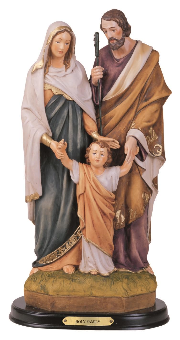 George S. Chen Imports StealStreet SS-G-212.07 Holy Family Jesus Mary Joseph Religious Figurine Decoration, 12", Resin, Brown, Beige, Green