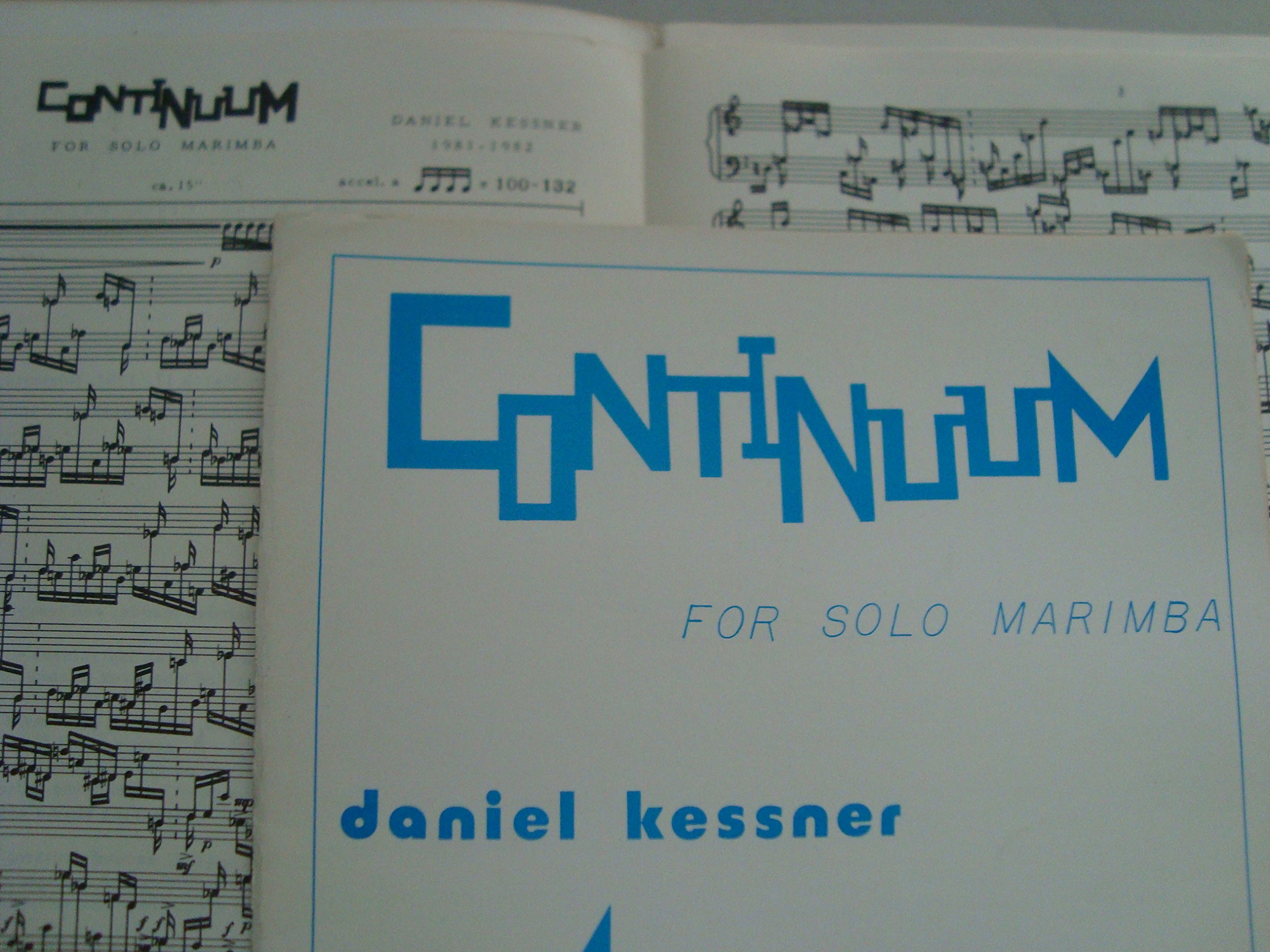 Continuum For Solo Marimba Daniel Kessner Daniel Kessner Amazon Com Books amazon com