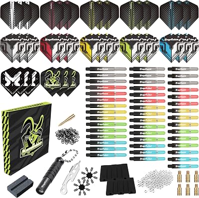 MageRabbit Dart Accessories Kit with PC Shafts Flights Flight Savers Sharpener