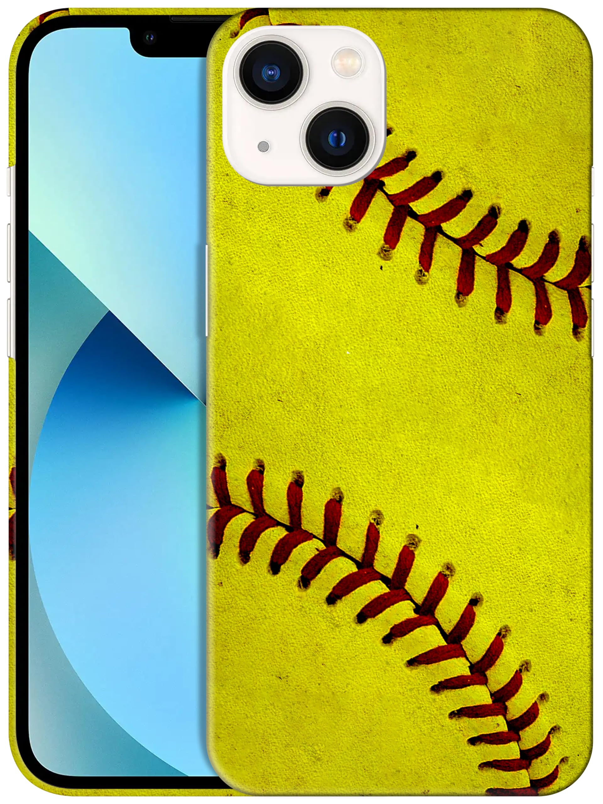 SM Cases Compatible withIPhone 13 Mini Case - Softball 3D Printed ...