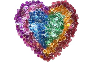 MR CHIPS Magnetic Bingo with Metal Ring 3/4 Inch 100 Upgraded Pieces Transparent Available in 7 Colors A Reusable Bag