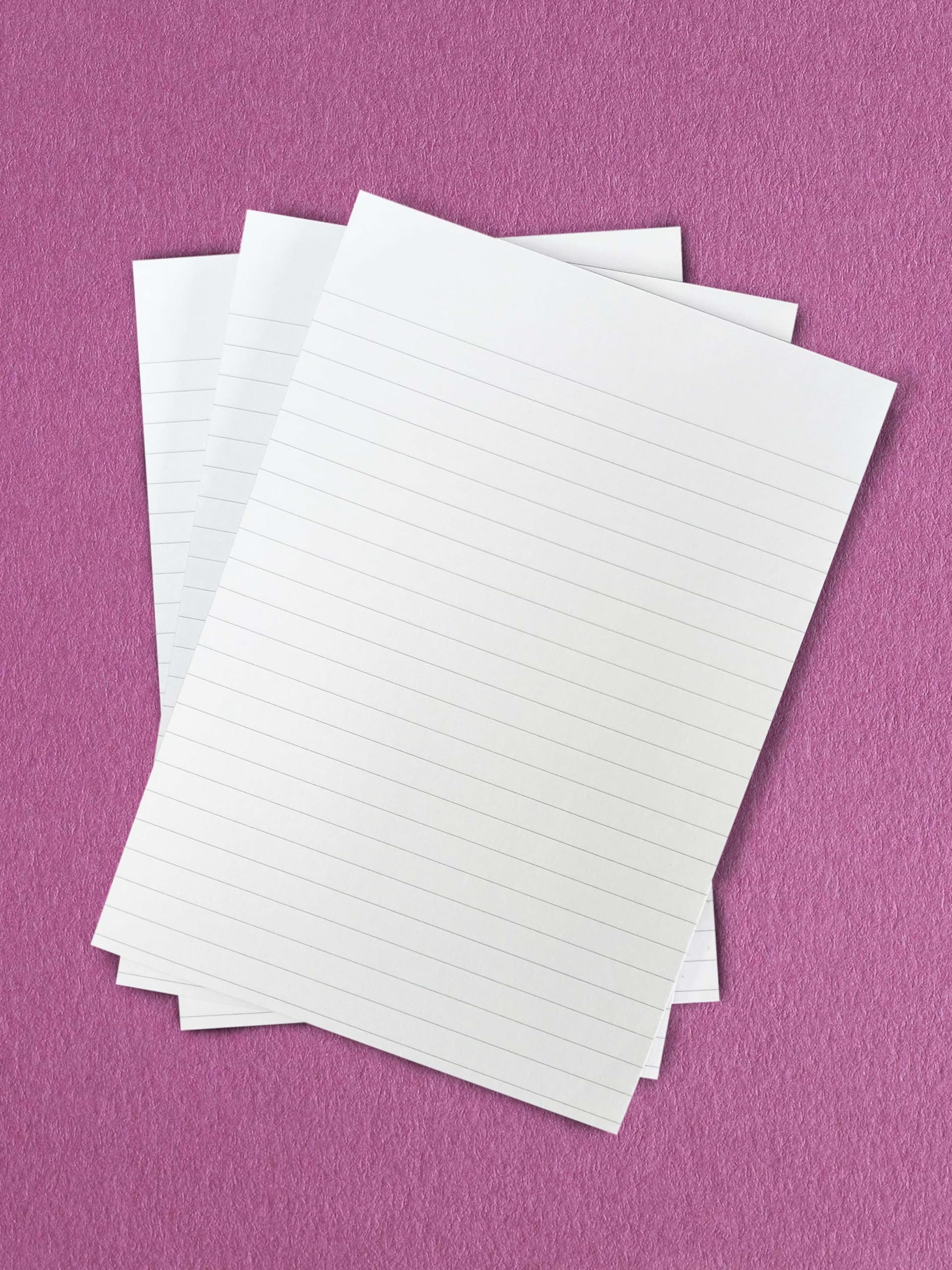 A5 Notepads - Three Pack - Quality 90gsm Paper - Ruled Paper - Ideal Everyday Jotter Pads for the Home, School or Office - 100 Pages/50 Sheets with Strong Backing Board - UK Manufactured