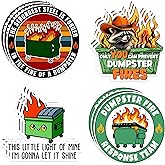12 Pcs Funny Meme Dumpster Fire Stickers This Little Light of Mine I'm Gonna Let It Shine, Only You Can Prevent, Response Team, The Strongest - Vinyl Waterproof Decal for Water Bottle, Laptop 3 Inch
