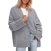 PRETTYGARDEN Women's 2026 Oversized Cardigan Sweaters Trendy Chunky Knit Long Sleeve V Neck Button Down Fall Winter Outfits