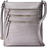 Solene Crossbody Bag Functional Multi Pocket Messenger Purse Top Zip Closure Shoulder Handbag With Adjustable Strap