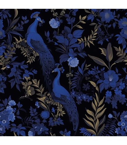 Livelynine William Morris Green Peel & Stick Wallpaper – Vintage Floral Birds & Owl Pattern, 44.5cm X 7m Roll, Removable & Waterproof